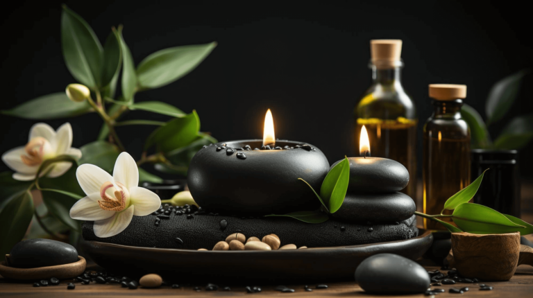 Massage therapy session in a calming spa environment, showcasing relaxation and mindfulness benefits.