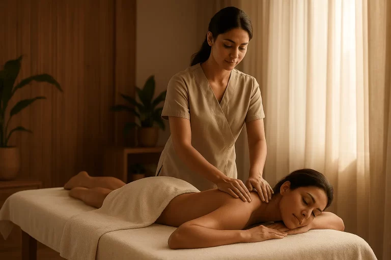 acupressure and massage therapy for stress relief in noida sector 63 spa room