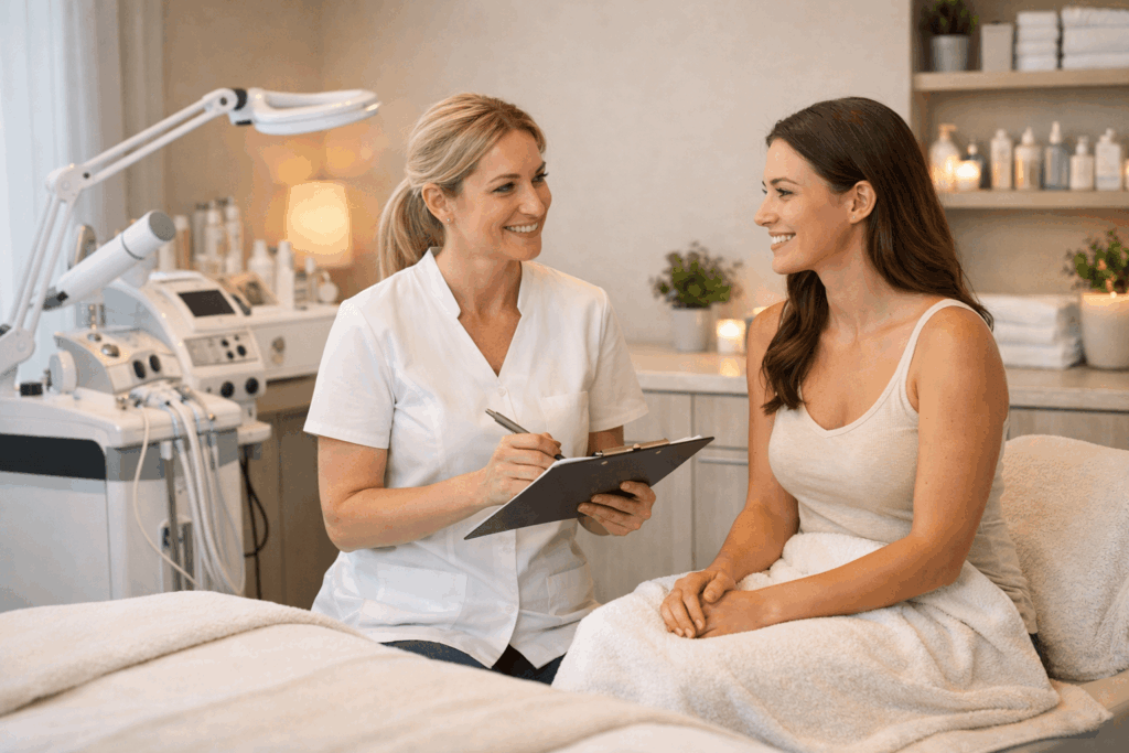 affordable medical clinic and spa in Culpeper VA with client consultation in modern treatment room